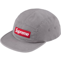 Supreme Washed Chino Twill Camp Cap (SS26) Grey (KH)
