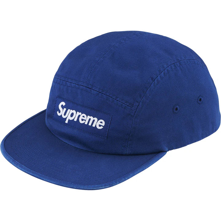 Supreme Washed Chino Twill Camp Cap (SS26) Blue (KH)