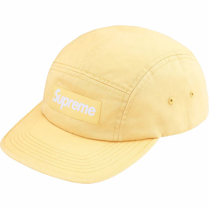 Supreme Washed Chino Twill Camp Cap (SS25) Light Yellow (CJ)