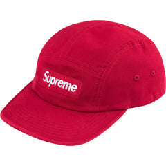 Supreme Washed Chino Twill Camp Cap (SS25) Red (CJ)