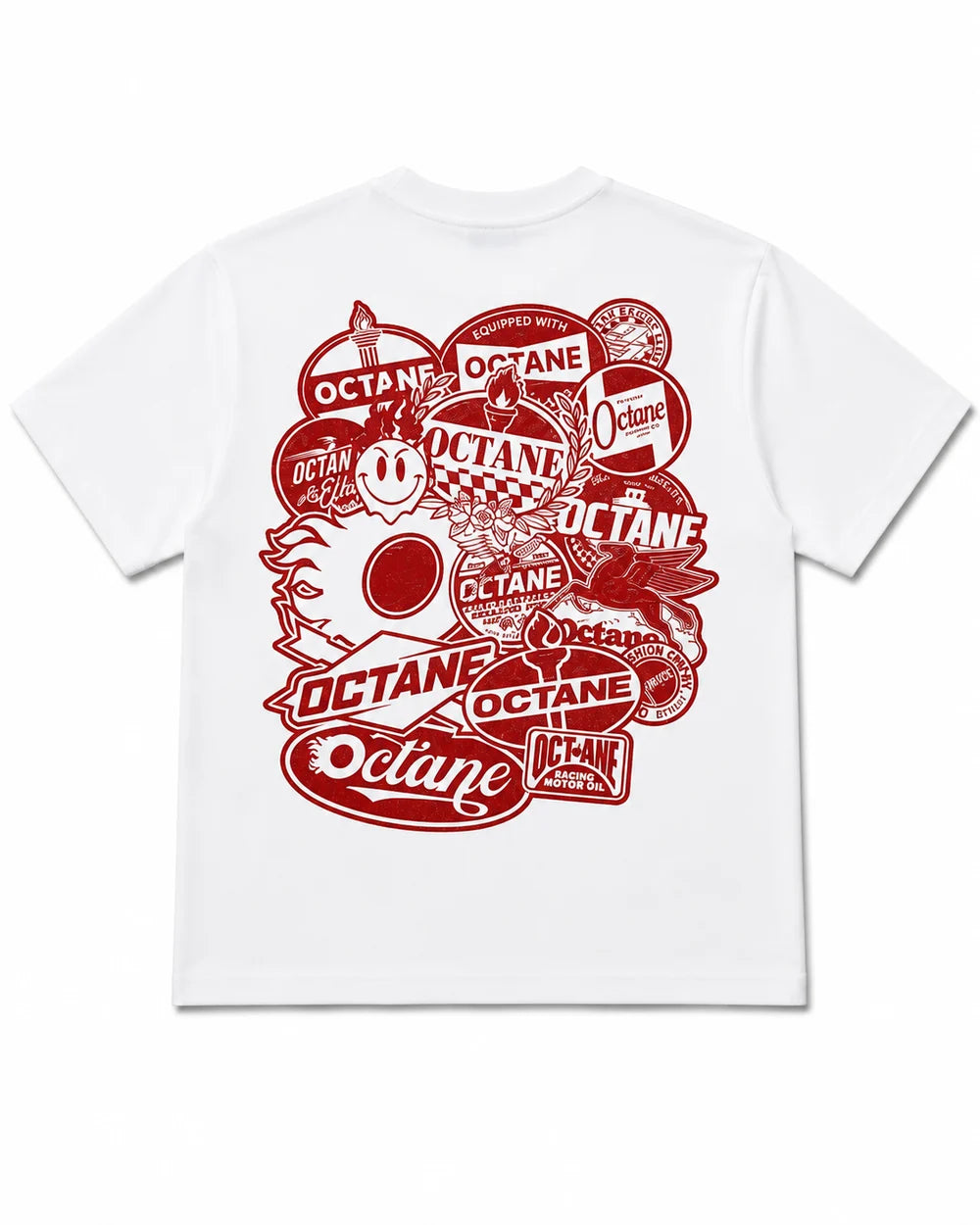 OCTANE 5 YEAR ANNIVERSARY SHIRT White/Red