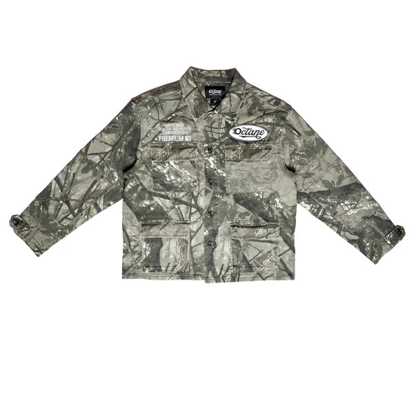 OCTANE WOODLAND CAMO JACKET GREY