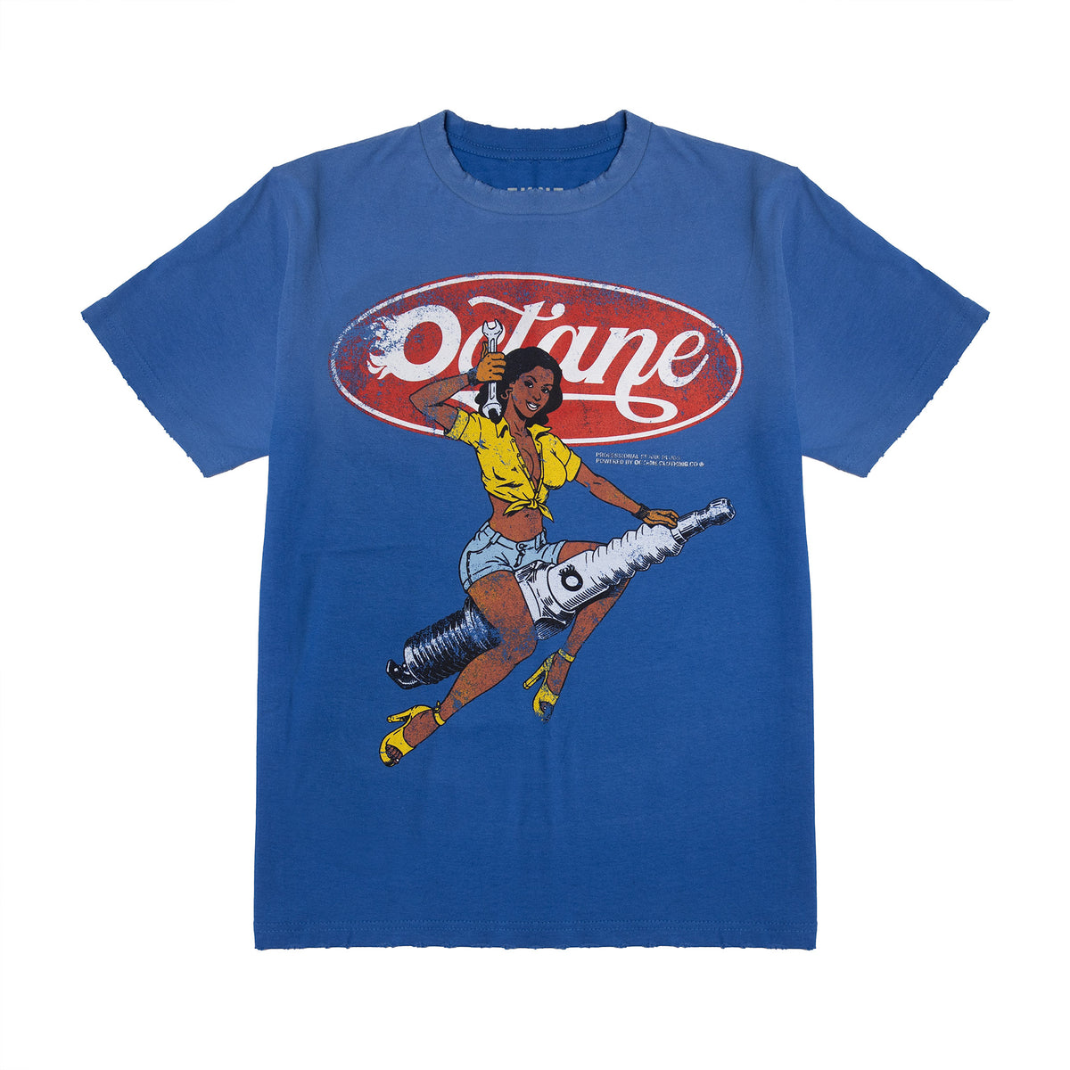 OCTANE Girl Spark Plug Tee BLUE
