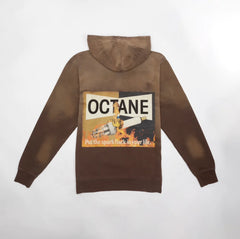 OCTANE SPARK PLUG PULLOVER HOODIE(WASHED BROWN)
