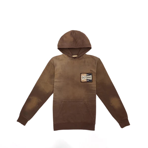 OCTANE SPARK PLUG PULLOVER HOODIE(WASHED BROWN)