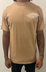 Born Broke Die Rich Print Money Tan Shirt