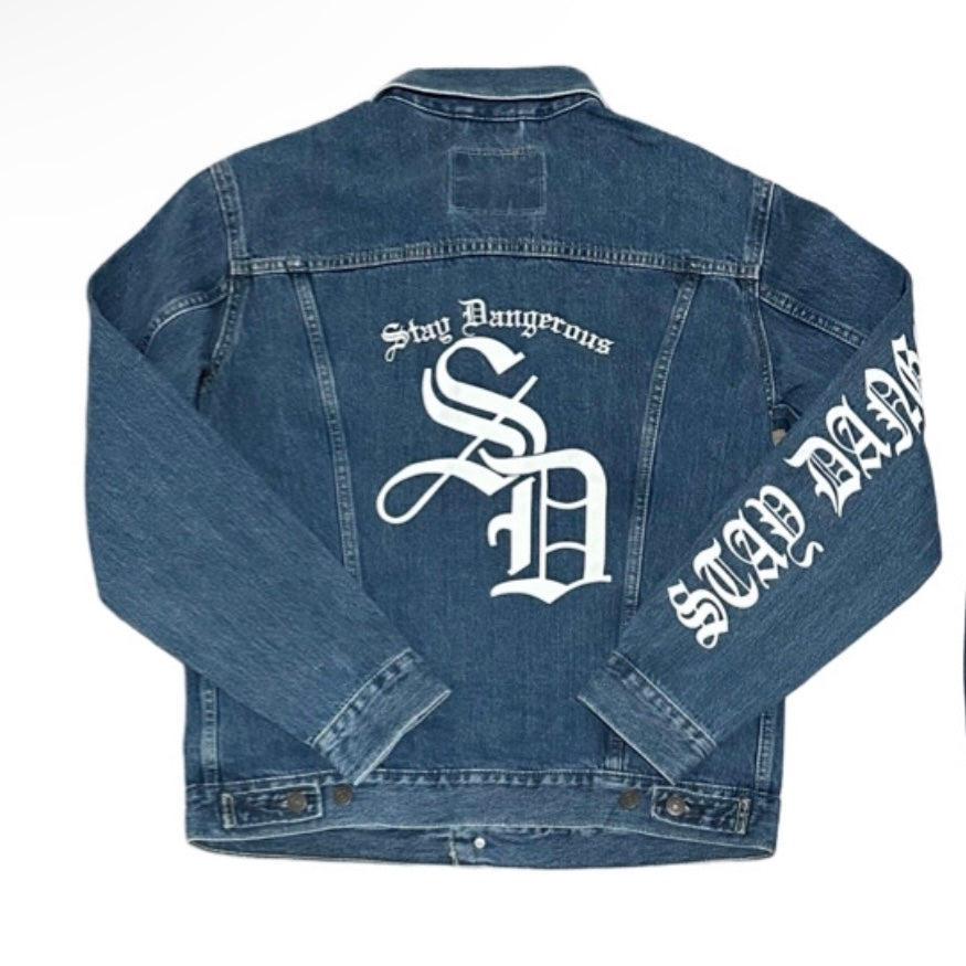 Stay Dangerous Dark Denim Jacket
