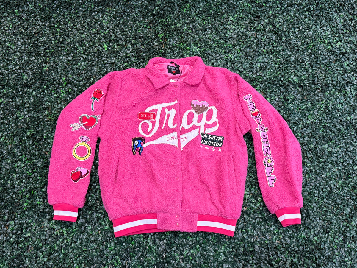 Trap Goin Off Pink Valentine's Fleece Jacket