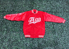 Trap Goin Off Red Letterman Jacket