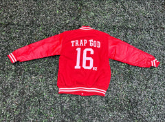 Trap Goin Off Red Letterman Jacket
