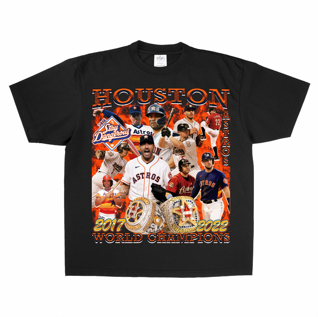 Stay Dangerous Astros Black Tee