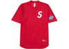 Supreme S Logo Baseball Henley (SS25) Red (CJ)