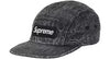 Supreme Stitched Old English Denim Camp Cap Black Denim (CJ)