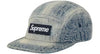 Supreme Stitched Old English Denim Camp Cap Blue Denim (CJ)