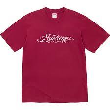 Supreme Script Tee Cardinal (CJ)