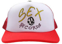 Chrome Hearts Matty Boy Sex Records Logo Trucker Hat Red/White (JM)
