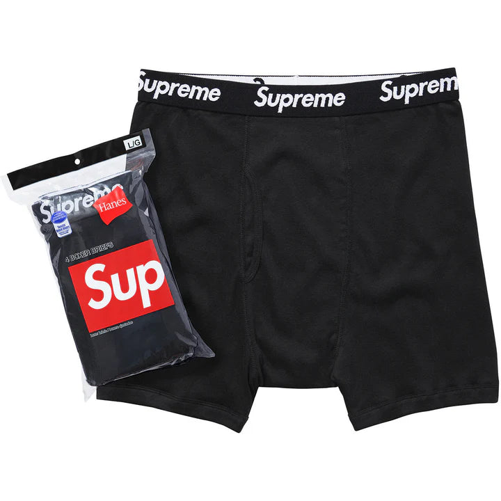 Supreme Hanes Boxer Briefs (4 Pack) Black (CJ)