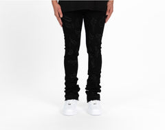 PHEELINGS - NOW OR NEVER" FLARE STACK DENIM - BLACK
