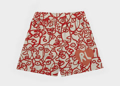 RED LETTERS - FACES SHORTS
