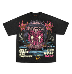 TOXICITY -  TROUBLE IN PARADISE TEE - BLACK