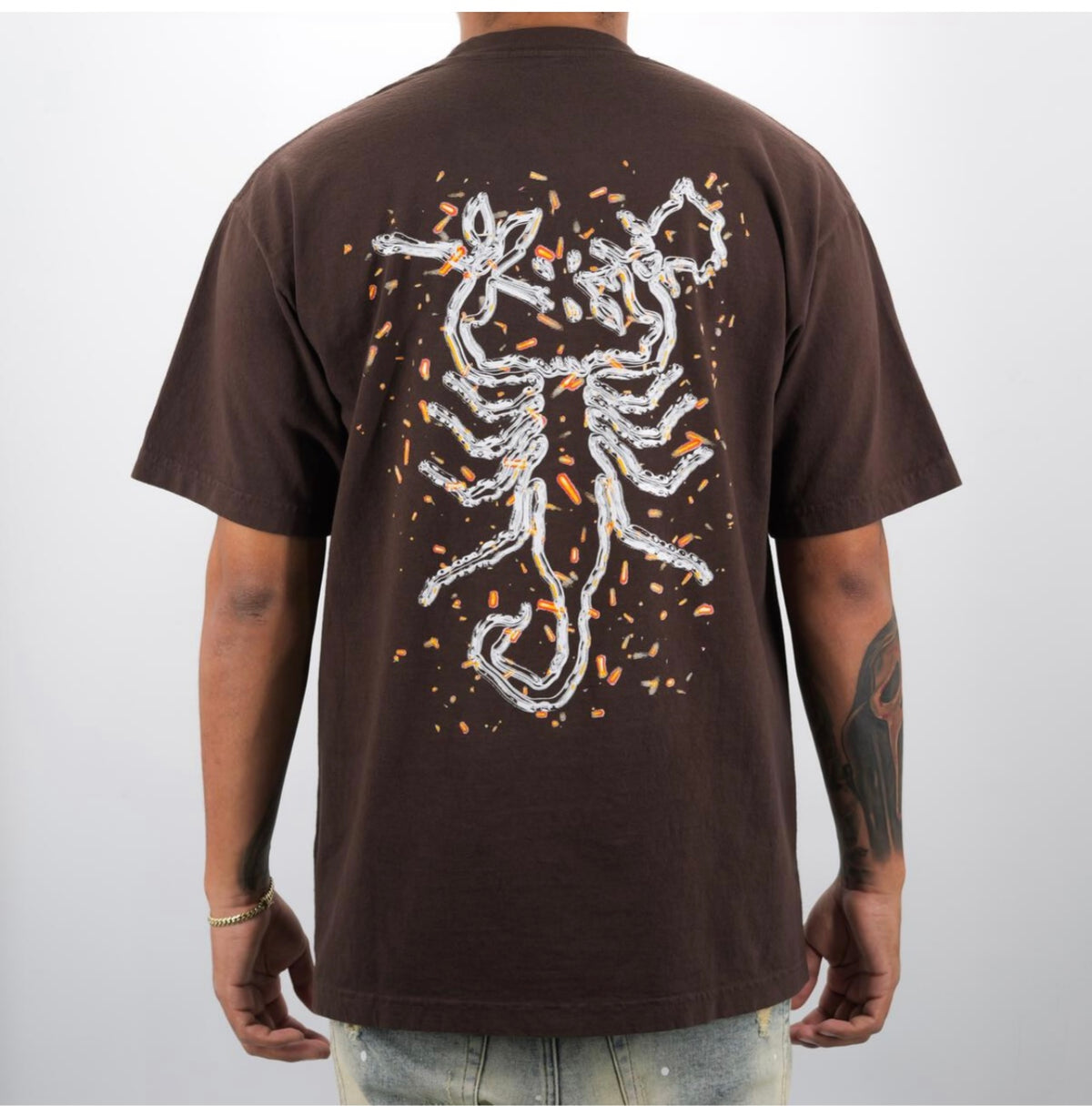 PARIDISE LOST - FLAMES TEE MOCHA