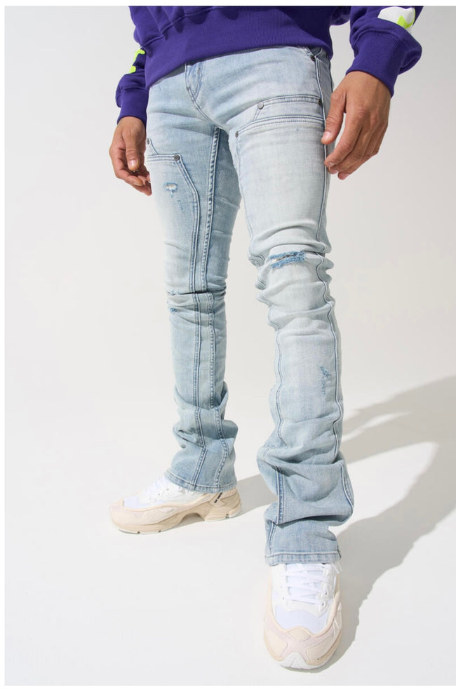 SERENEDE- "Sky'' Stacked Jeans