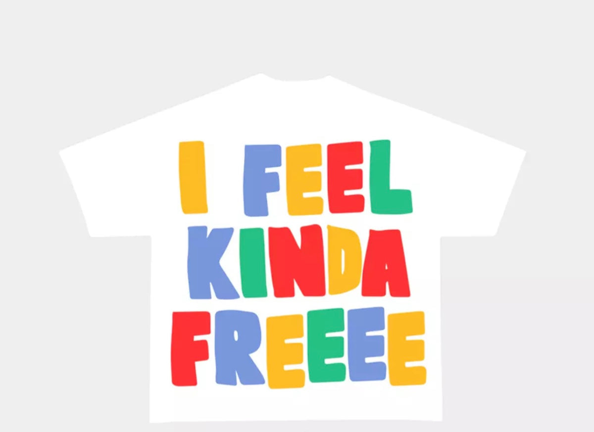 RED LETTERS - FEEL FREEEE TEE - WHITE