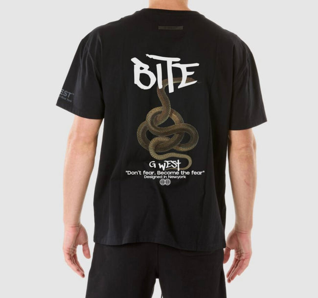 G WEST - Snakebite Tee - BLACK