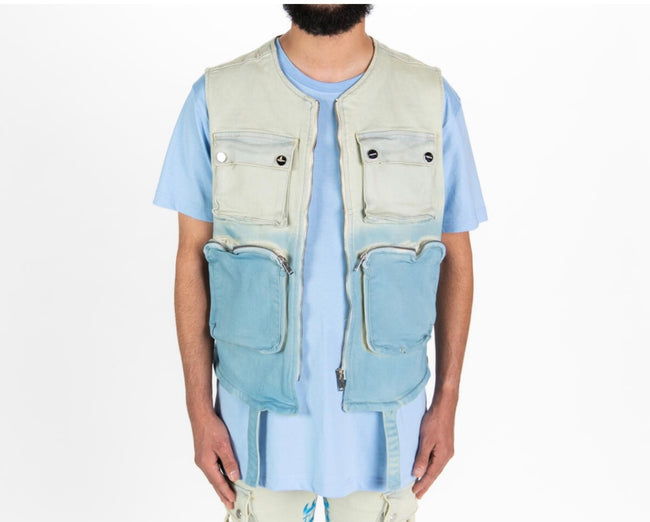 PHEELINGS - ENJOY THE MOMENT" VEST - GREY/BLUE