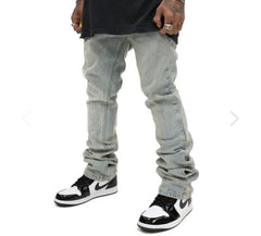 MINT CREW DENIM WASHED FLARES -  LAGUNA