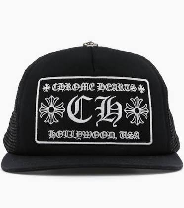 Chrome Hearts CH Hollywood Trucker Hat Black/Black (CJ)