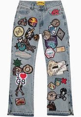 GODSPEED- Patchwork Jeans Light Denim