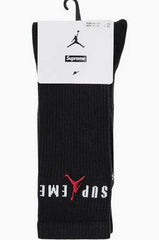 Supreme Jordan Crew Socks (2 Pack) Black/White (CJ)
