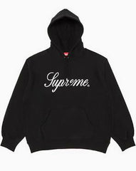 Supreme Embroidered Script Hooded Sweatshirt Black (DM)