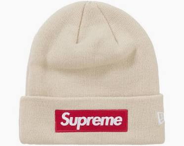 Supreme New Era Box Logo Beanie (FW24) Stone (CJ)