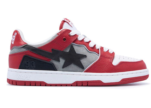 A Bathing Ape Bape SK8 Sta Red Grey