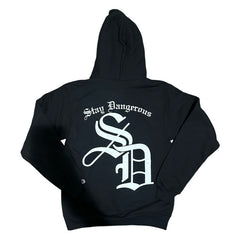 Stay Dangerous Hoodie Black/White