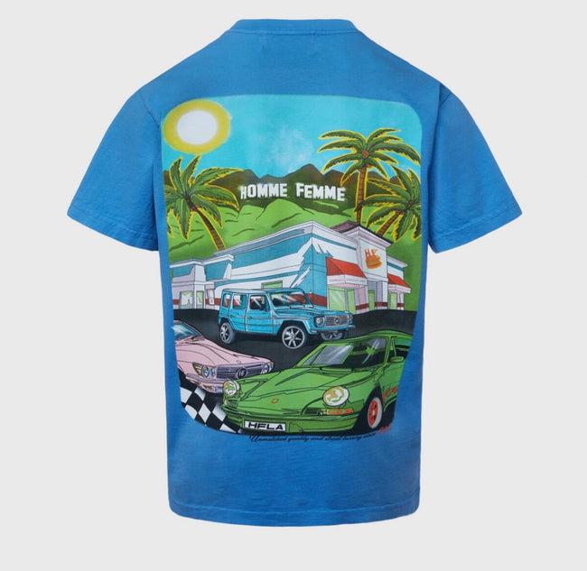 HOMME FEMME - Burgers and Benz Tee Purple