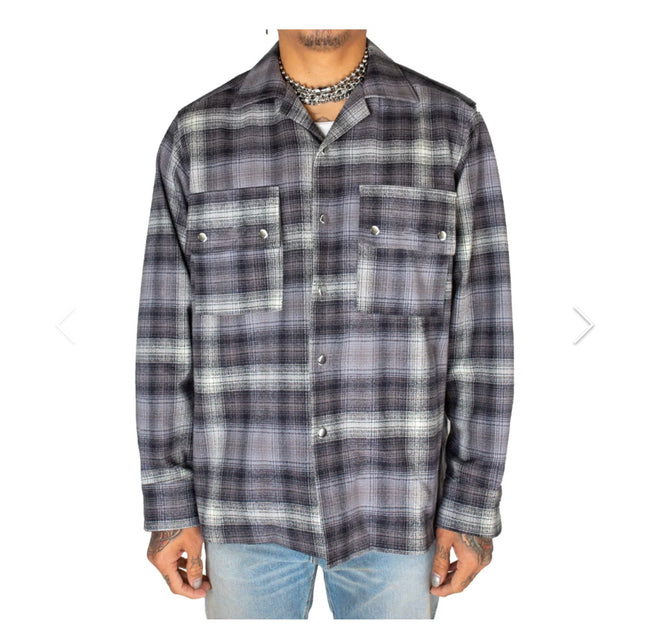 MINT CREW VENICE OVERSHIRT FLANNEL - GINZA CHECK