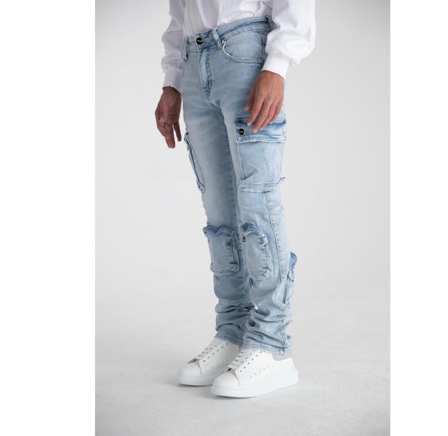 PHELLINGS -  CARGO STACK DENIM / LIGHT
