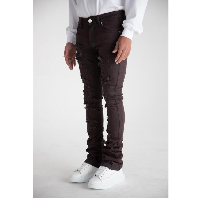PHEELINGS - "NOW OR NEVER" FLARE DENIM BROWN