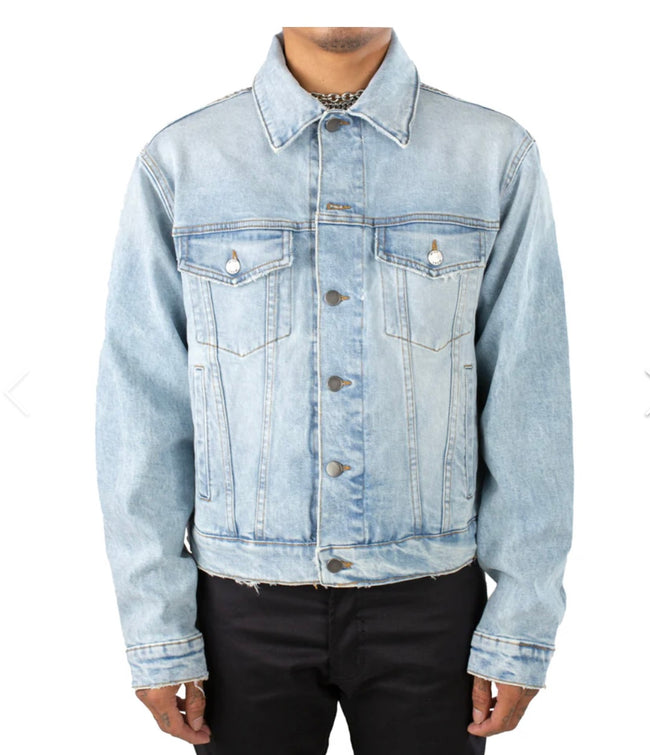 MINT CREW DENIM WASHED TYPE III JACKET - STONE