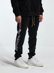 DIET STARTS MONDAY - SPELL OUT SWEATPANTS - BLACK