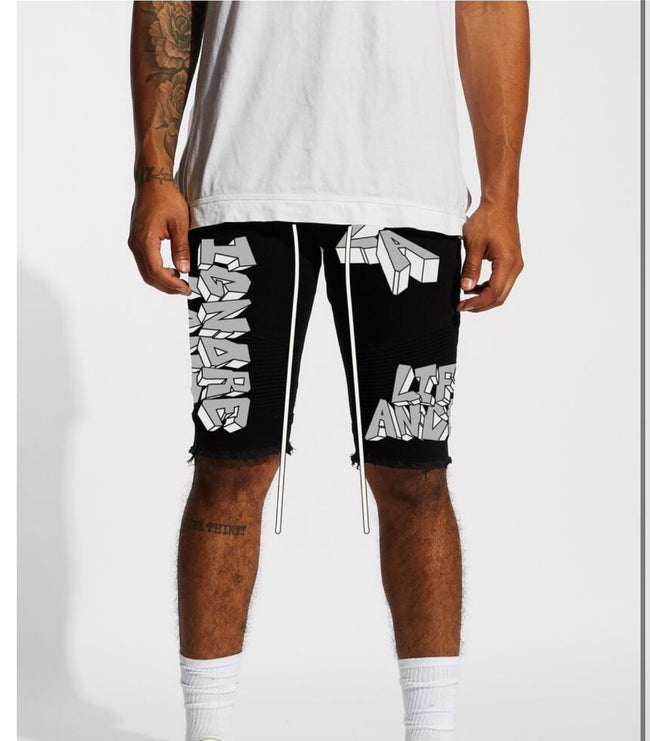 LIFTED ANCHORS BOMBERS DENIM - SHORT BLACK