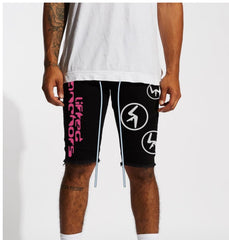 LIFTED ANCHORS APHEX PUFF PRINT SHORTS - BLACK