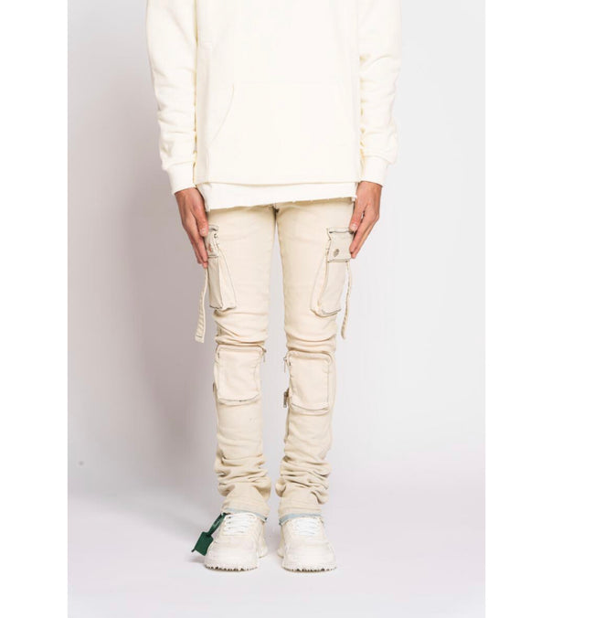 PHEELINGS - NEVER LOOK BACK" CARGO STACK DENIM - LIGHT BLUE