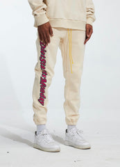 DIET STARTS MONDAY - SPELL OUT SWEATPANTS - CREAM