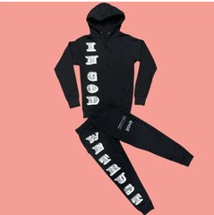 WE TRUST SWEATSUIT - BLACK