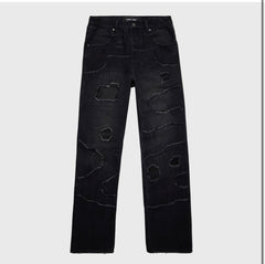 HOMME FEMME LA - Decayed Denim Jean Black
