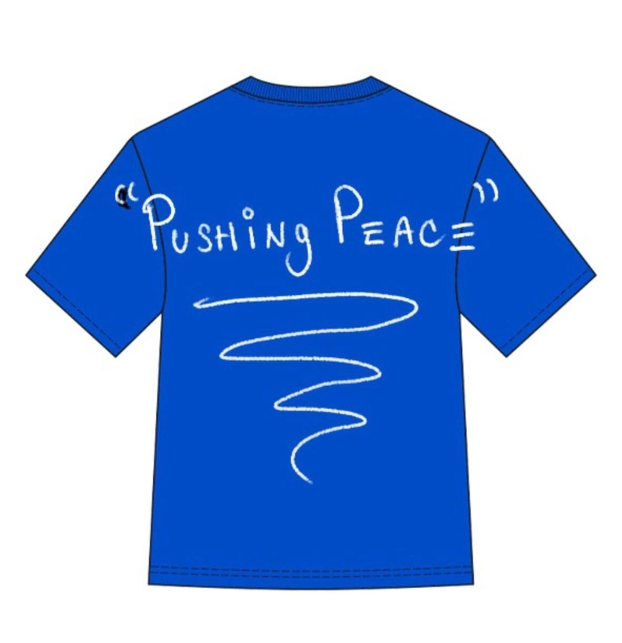 PEACE LOVE TEE - ROYAL